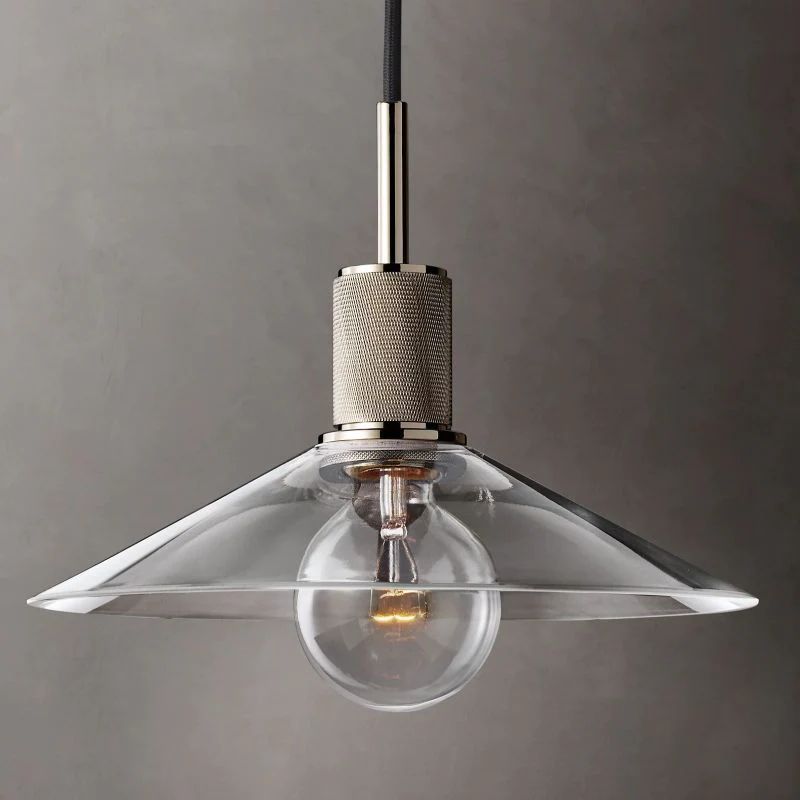 Mechanic Glass Slope Shade Pendant angled view