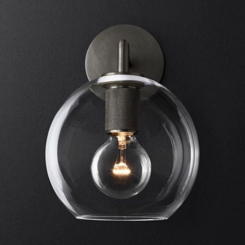 Mechanic Globe Shade Sconce detail view