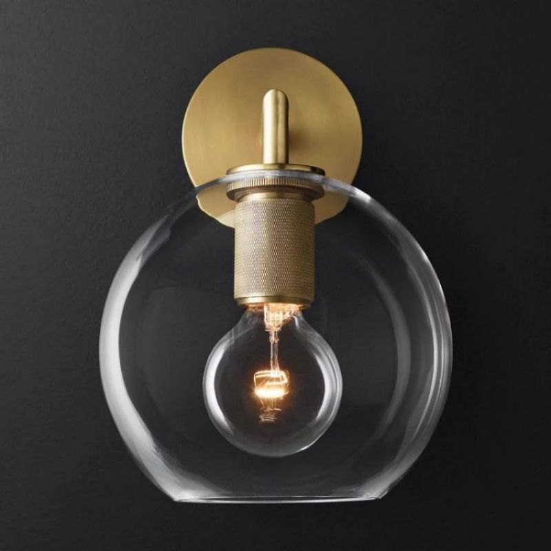 Mechanic Globe Shade Sconce detail view