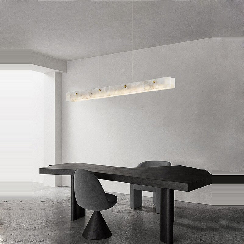 Natural Alabaster Kitchen Island Chandelier 60" - product detail 3