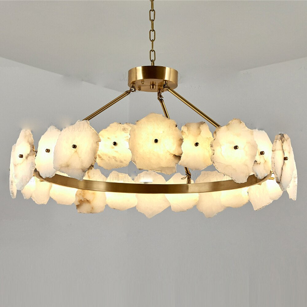Natural Alabaster Modern Round Chandelier - detail 3