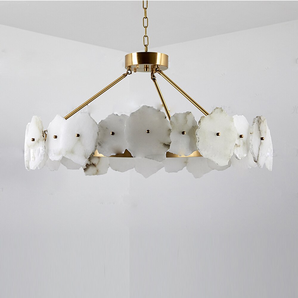 Natural Alabaster Modern Round Chandelier - detail 5