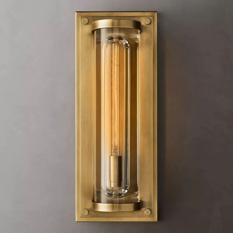 Outdoor Round Grand Wall Sconce angled view