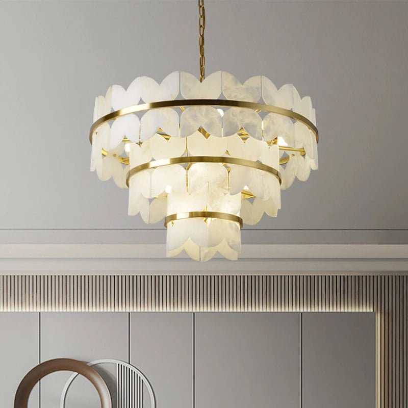 Patanga Alabaster Chandelier Light - detail 7