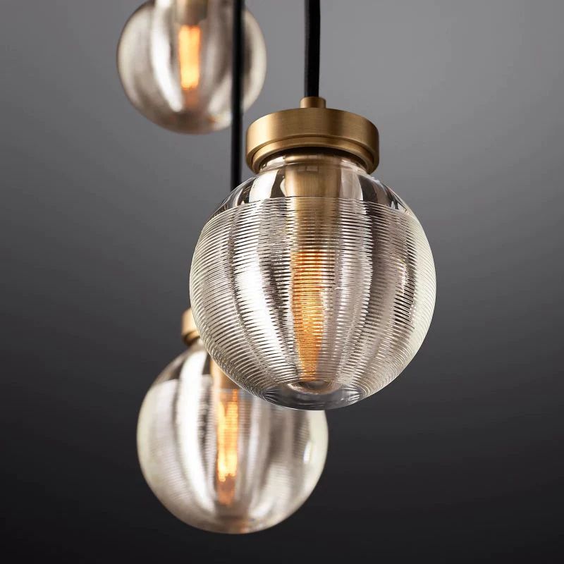 Pearl Rectangle Chandelier 36 inch detail view