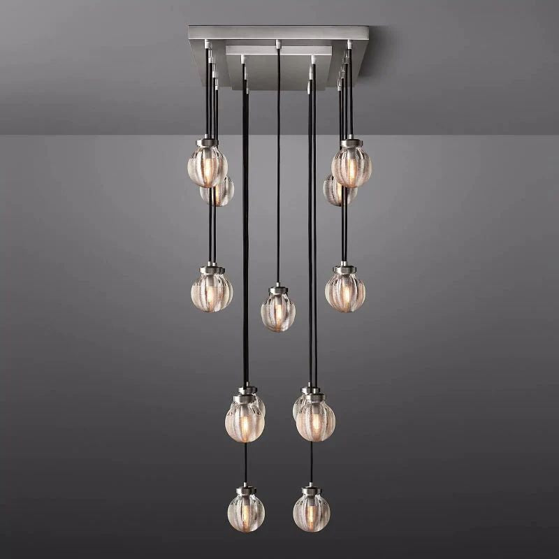 Pearl Rectangle Chandelier 36 inch detail view