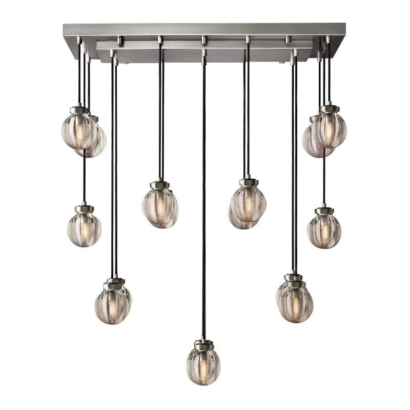 Pearl Rectangle Chandelier 36 inch detail view
