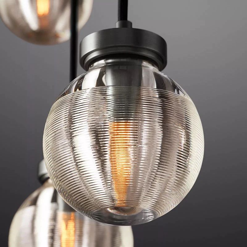 Pearl Rectangle Chandelier 36 inch detail view