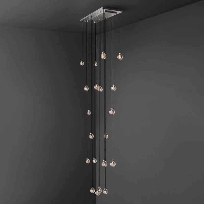 Pearl Rectangle Chandelier 54 inch detail view