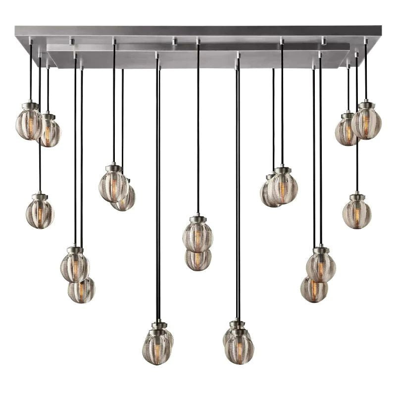 Pearl Rectangle Chandelier 54 inch detail view