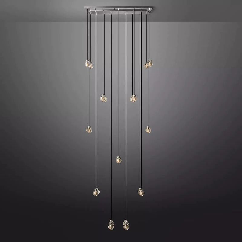 Pearl Rectangle Chandelier 54 inch detail view