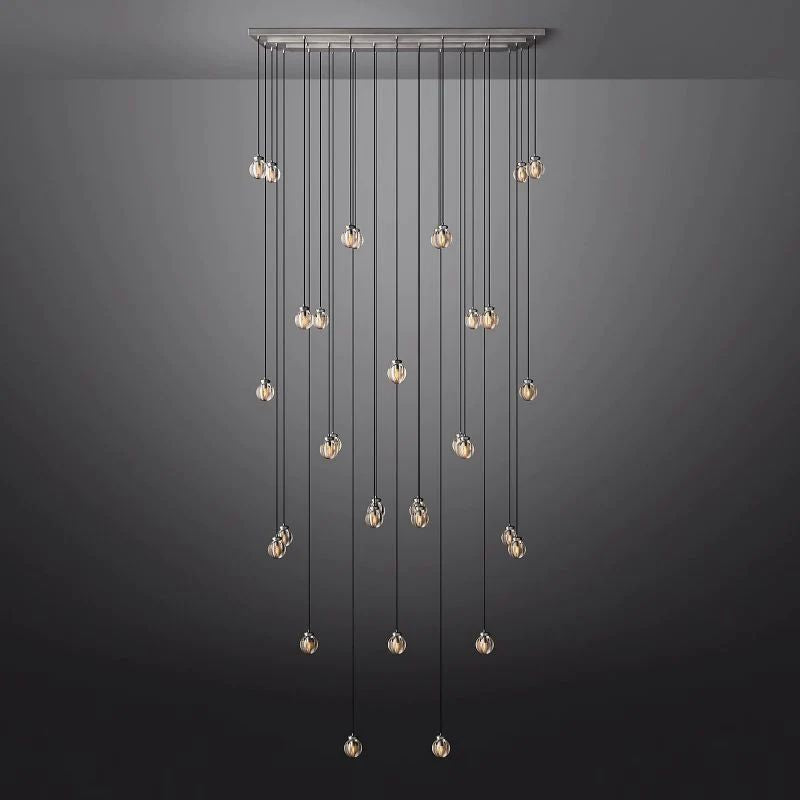 Pearl Rectangle Chandelier 72 inch detail view
