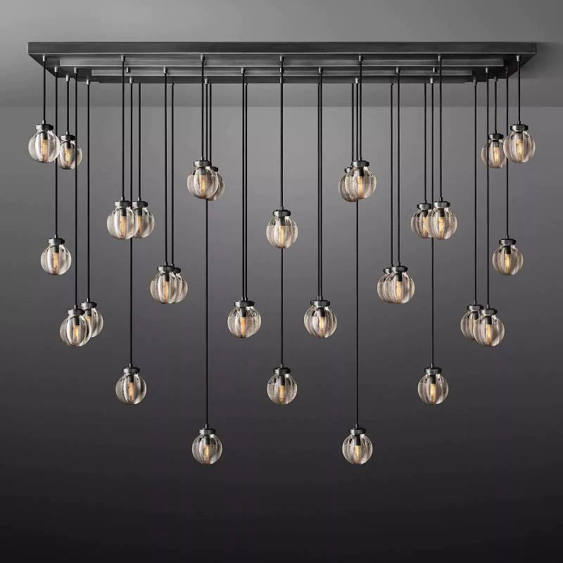 Pearl Rectangle Chandelier 72 inch detail view