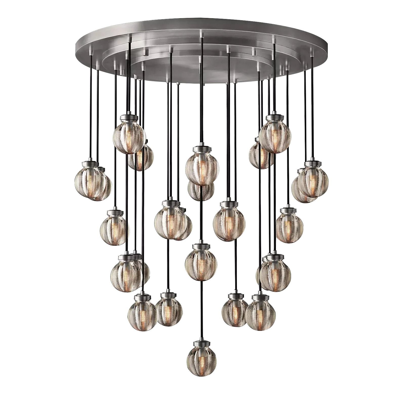 Pearl Round Chandelier 38 inch detail view