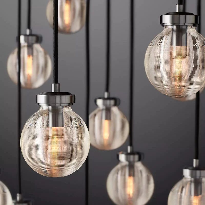 Pearl Round Chandelier 38 inch detail view