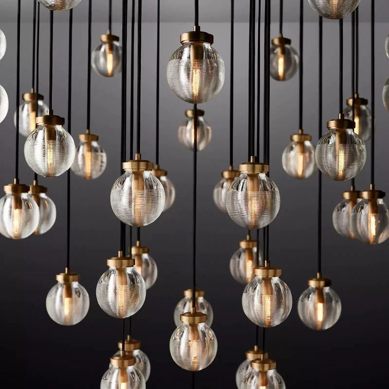 Pearl Round Chandelier 48 inch detail view