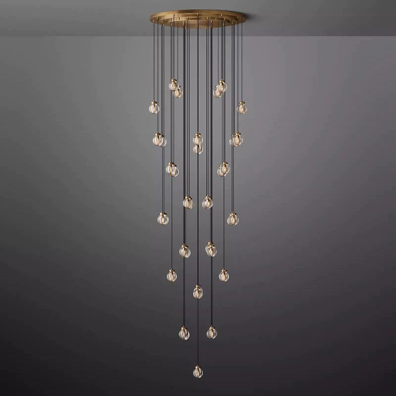 Pearl Round Chandelier 48 inch front view