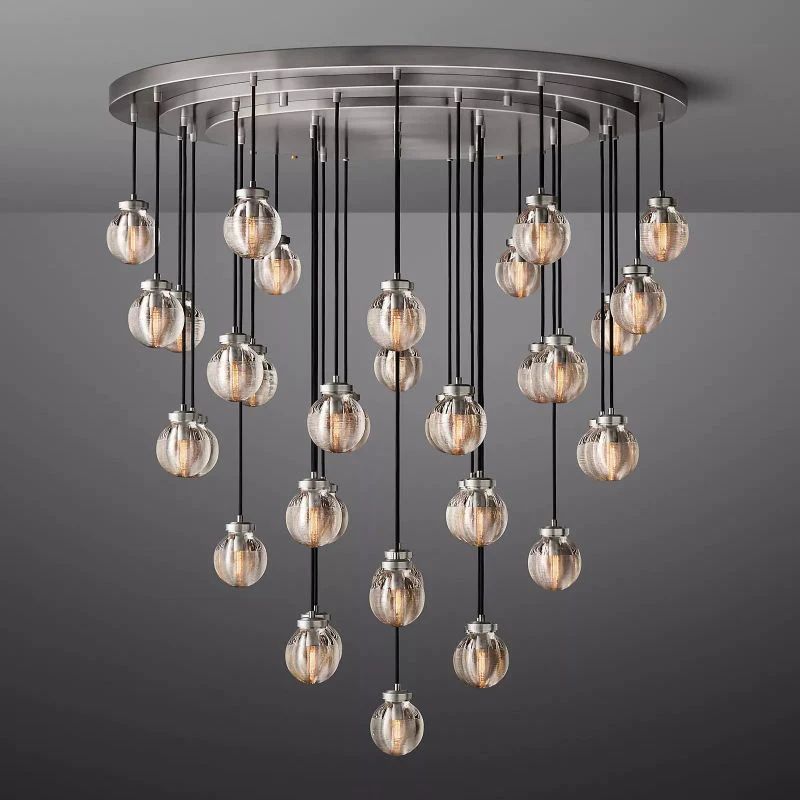 Pearl Round Chandelier 48 inch detail view