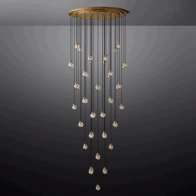 Pearl Round Chandelier 60 inch front view