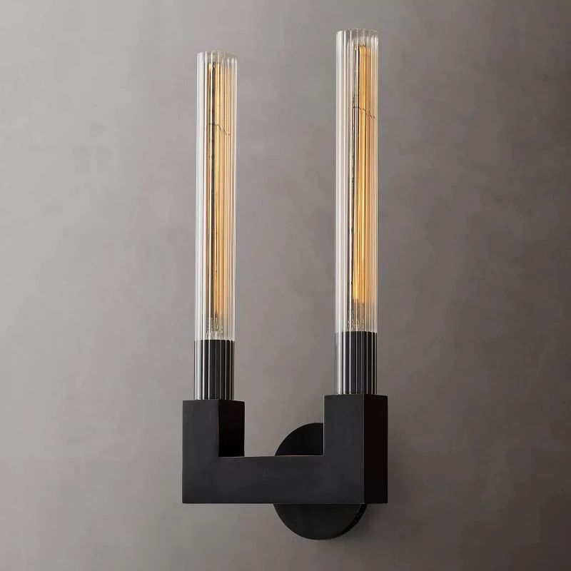 Pridan Glass Double Wall Sconce detail view