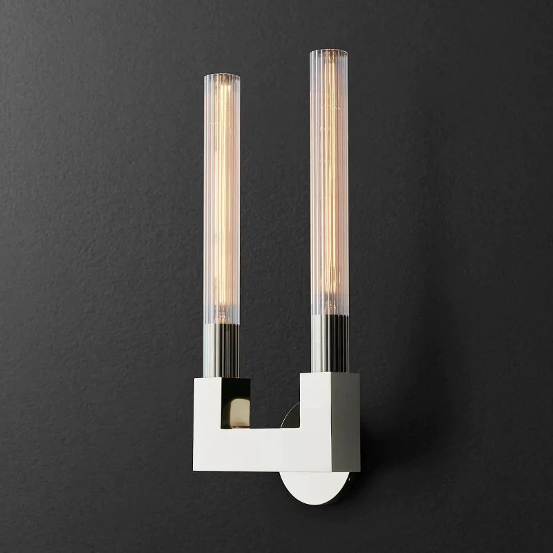 Pridan Glass Double Wall Sconce detail view