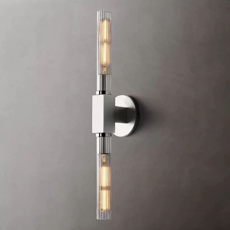 Pridan Glass Linear Wall Sconce angled view