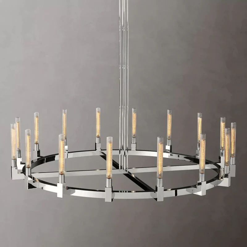 Pridan Glass Round Chandelier 72 inch detail view