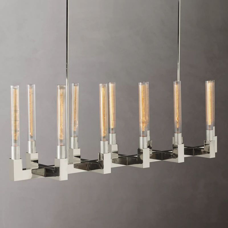 Pridan Glass Linear Chandelier 55" - detail 6
