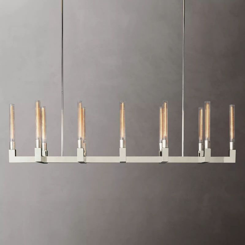 Pridan Glass Linear Chandelier 67" - detail 3