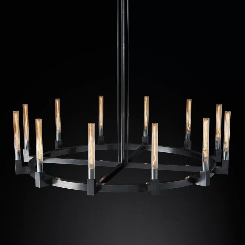 Pridan Glass Round Chandelier 60" - detail 5