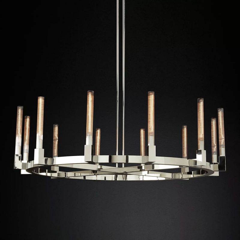 Pridan Glass Round Chandelier 60" - detail 3