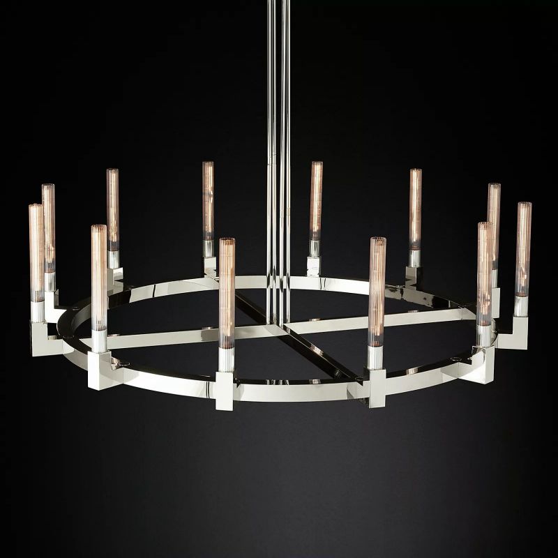 Pridan Glass Round Chandelier 60" - detail 6