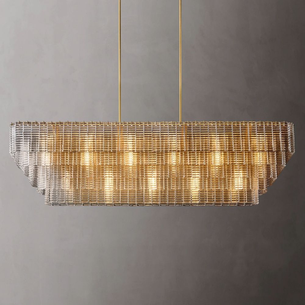 Sireni Glass Rectangle Chandelier - detail 6