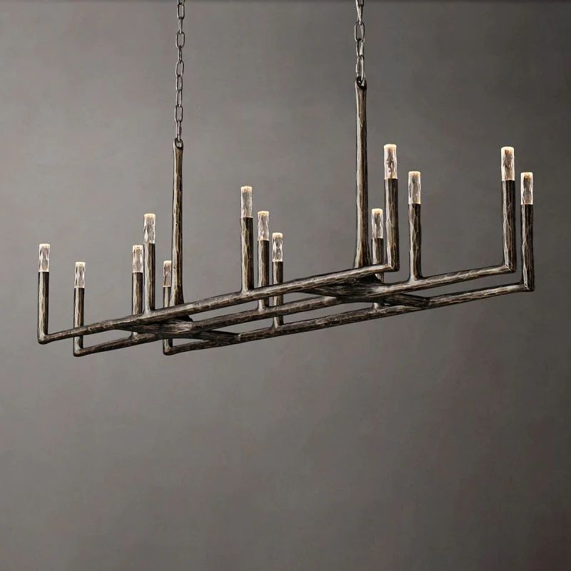 Radius Linear Chandelier 72 inch detail view