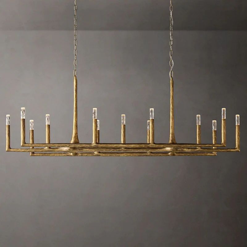 Radius Linear Chandelier 72 inch angled view