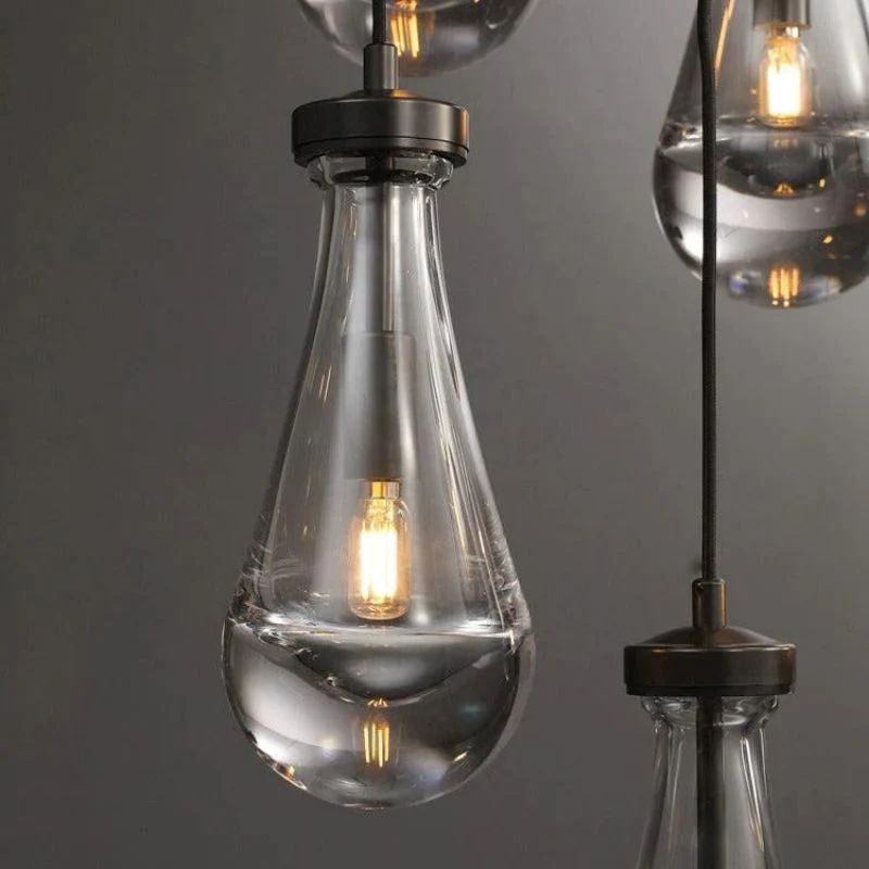 Raindrop Round Chandelier 18 inch detail view