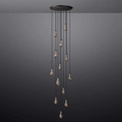 Raindrop Round Chandelier 36"