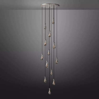 Raindrop Round Chandelier 36"