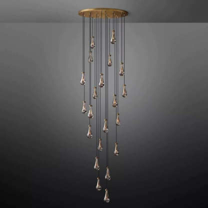 Raindrop Round Chandelier 47"