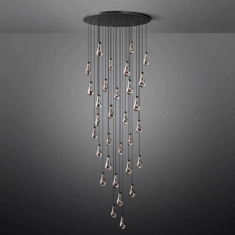 Raindrop Round Chandelier 60 inch detail view
