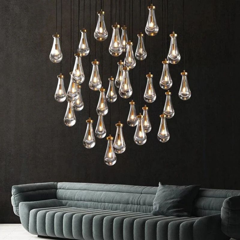 Raindrop Round Chandelier 60 inch detail view