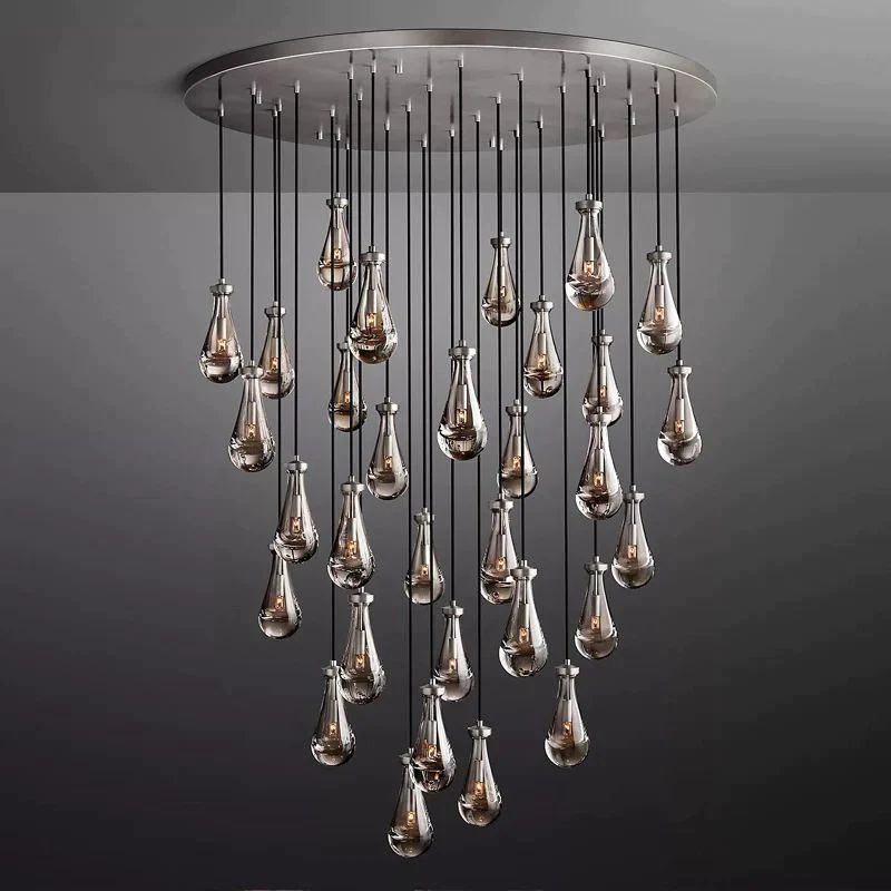 Raindrop Round Chandelier 60 inch detail view