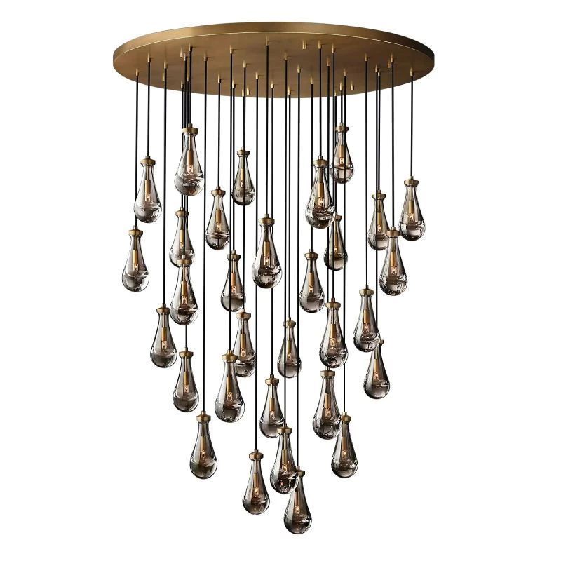 Raindrop Round Chandelier 60 inch detail view