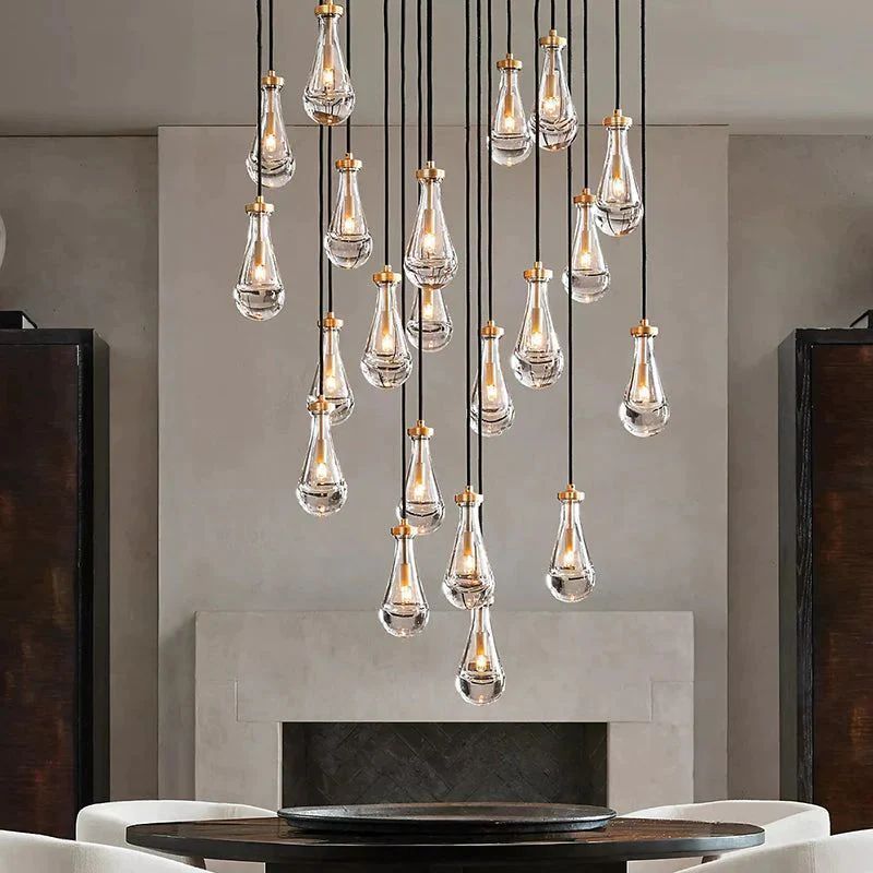 Raindrop Round Chandelier 60 inch detail view