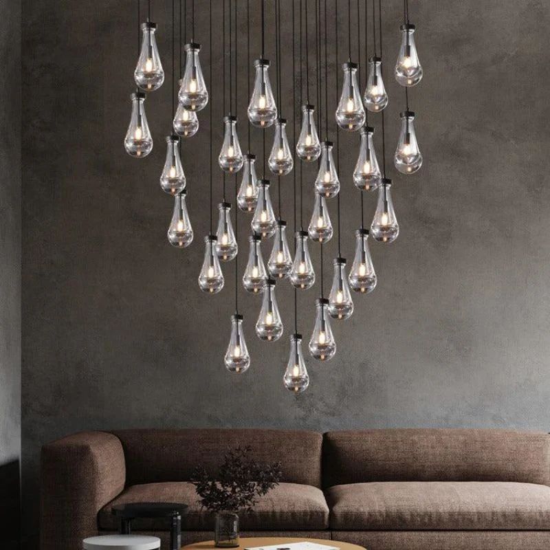 Raindrop Round Chandelier 60 inch detail view