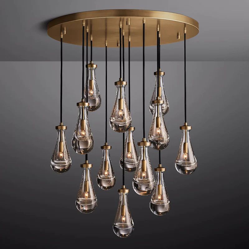 Raindrops Round Chandelier 36" - detail 8