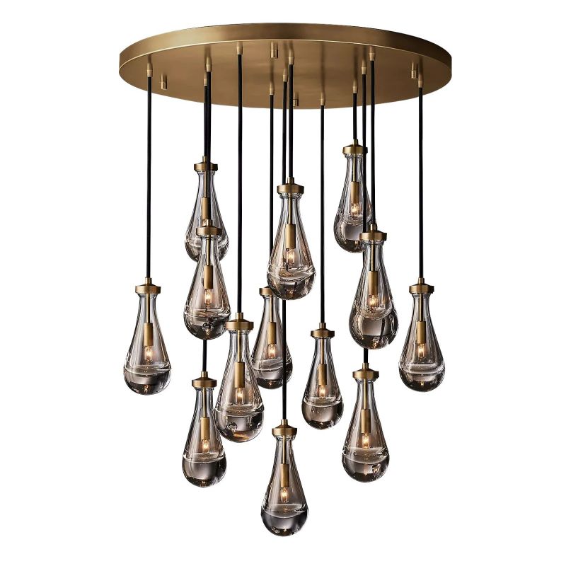 Raindrops Round Chandelier 36" - detail 3