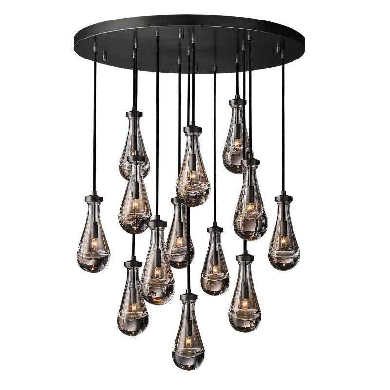 Raindrops Round Chandelier 36" in glass