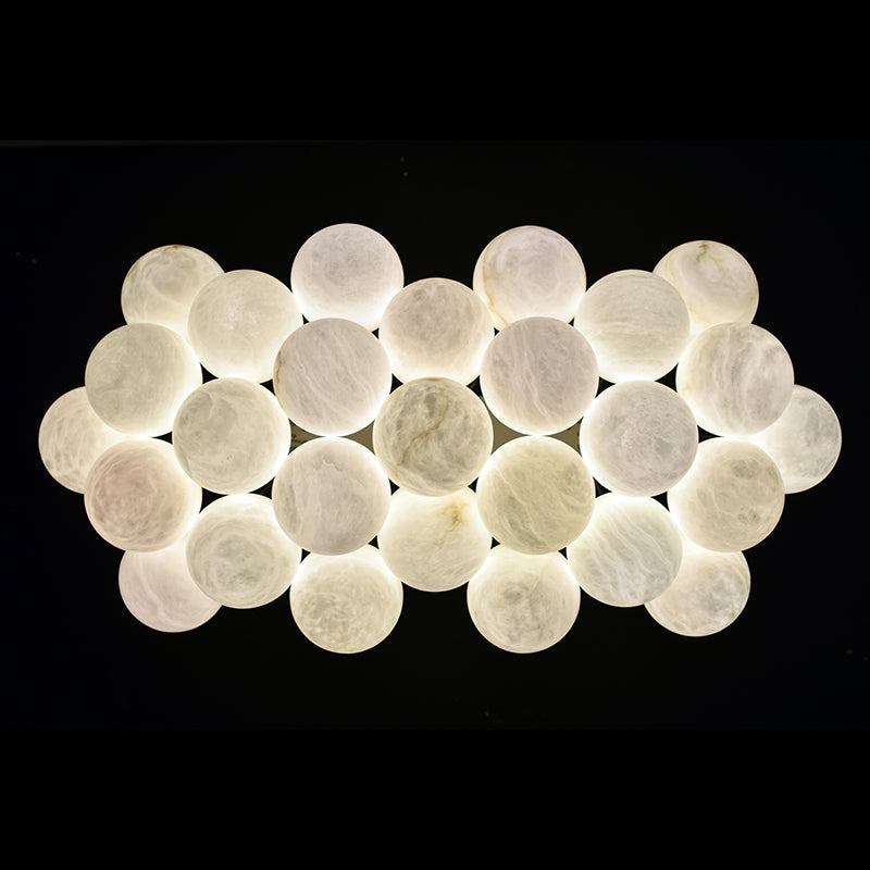 Alabaster 27-Ball Chandelier for Timeless Luxury - detail 4