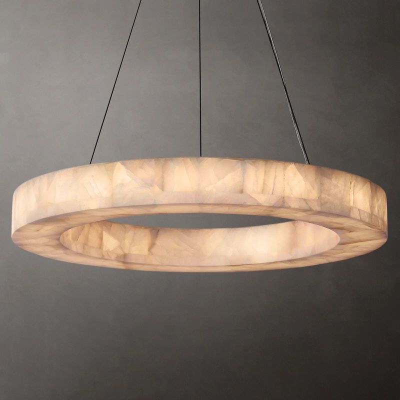 Phoebe Calcite Round Chandelier 31"40"60" - detail 9